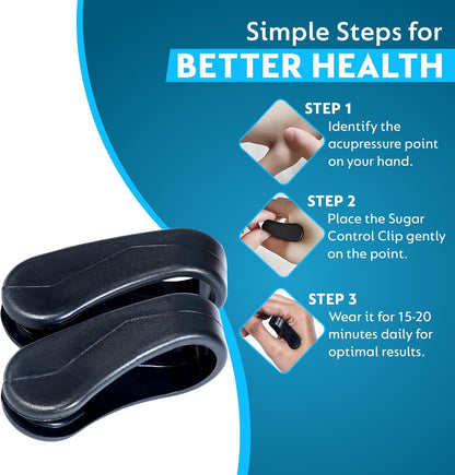 Sugar Control Acupressure Clip for Diabetics Sugar Control LI4 Acupressure Point Clip Headache Relief Products Migraine &Tension Relief